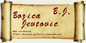 Božica Jevtović vizit kartica